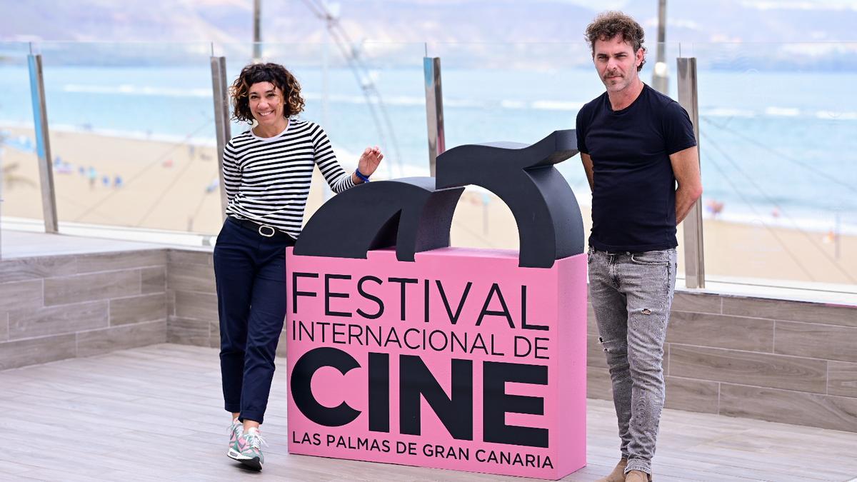 Los realizadores argentinos Luciana Acuña y Alejo Moguillansky, ayer, en el Festival de Cine de Las Palmas
