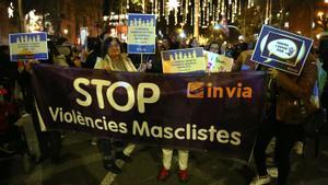 Manifestación contra la violencia machista en Barcelona, el pasado 25 de noviembre.