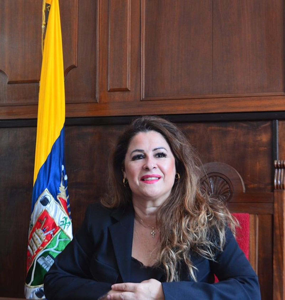 La alcaldesa de Hermigua, Solveida Clemente.