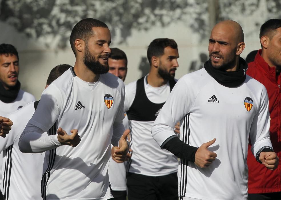 Las imágenes del entrenamiento del Valencia de este sábado