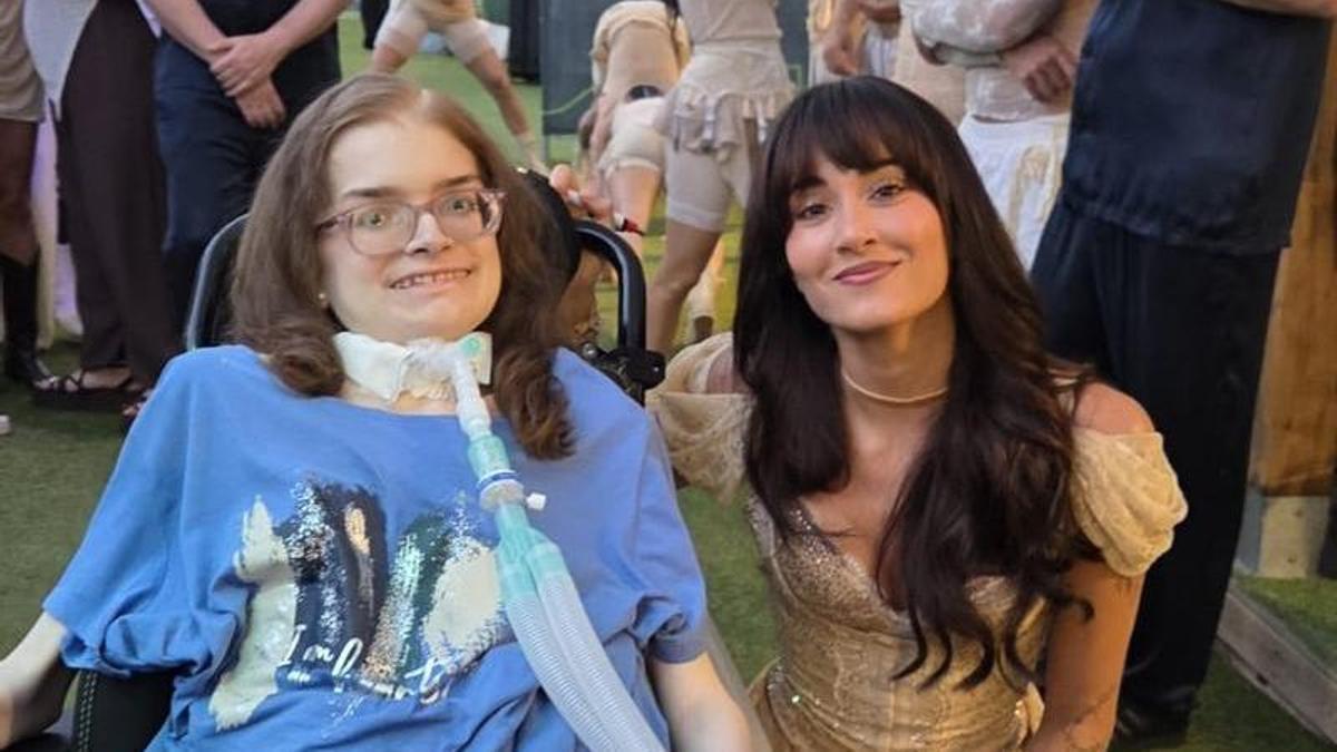 Diana pudo cumplir su sueño este viernes de saludar a Aitana.