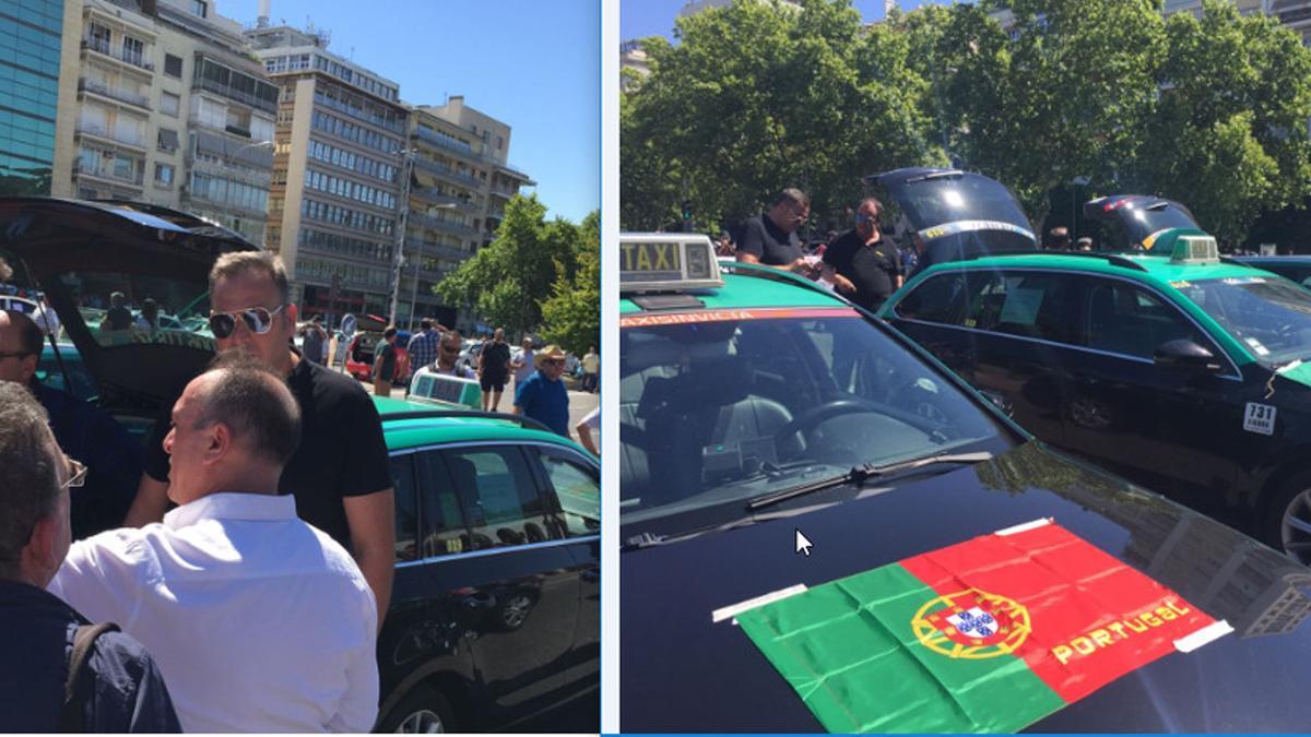 Taxistas portugueses se unen a los de Madrid