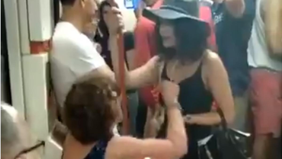 Discusión racista en el metro de Madrid