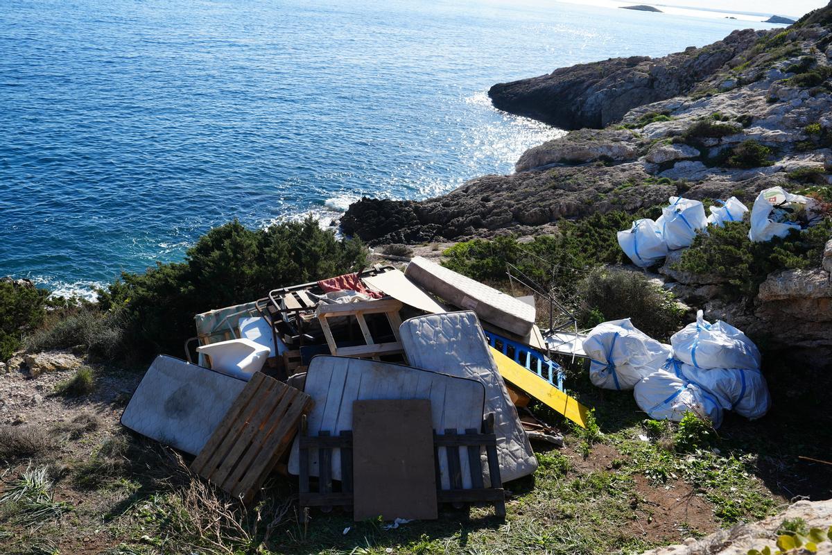 Los residuos retirados de la zona