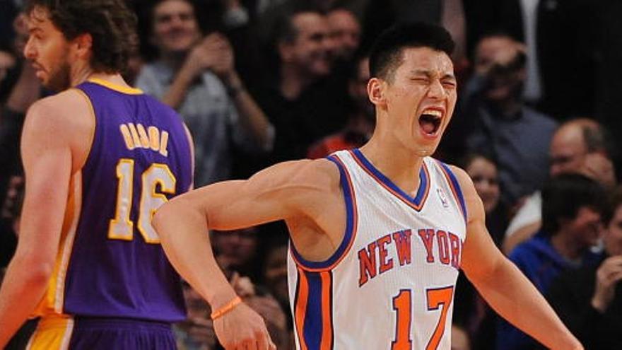 El jugador de los New York Knicks, Jeremy Lin.