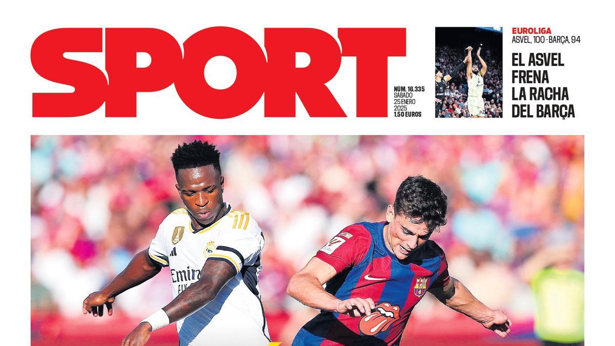 La portada SPORT de hoy, sábado 25 de enero de 2025