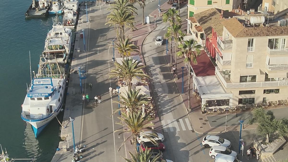 Vista aérea, captada con dron, de la primera línea del Port d'Andratx