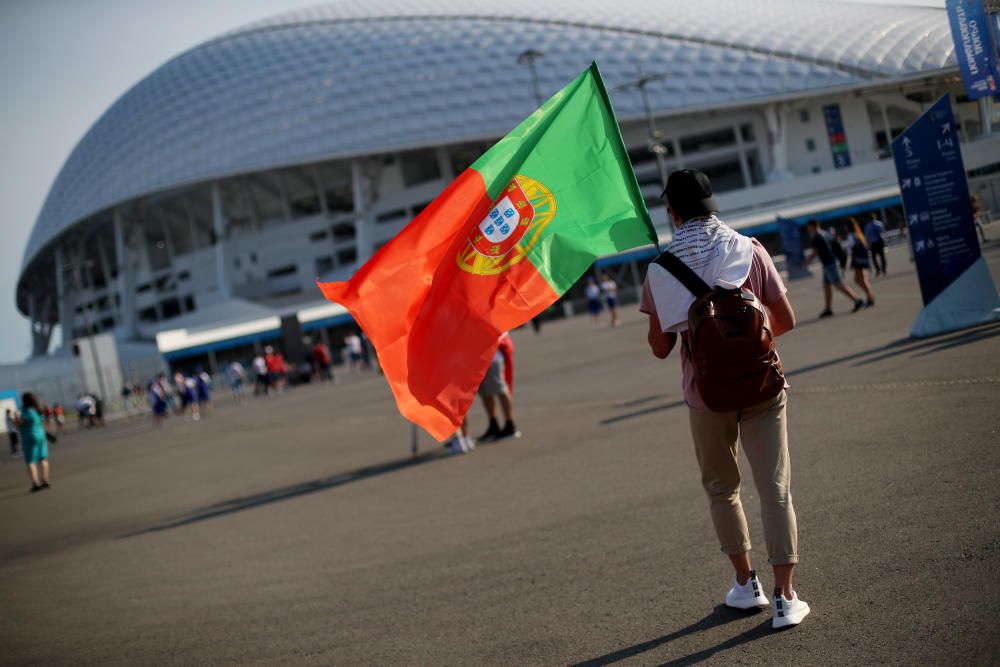 Las aficiones del Portugal - España