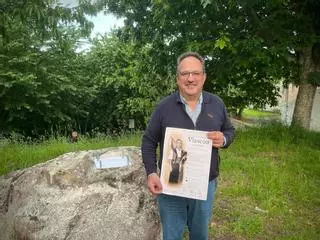 Viascón inaugura unha praza e unha escultura dedicadas ao gaiteiro Ricardo Portela