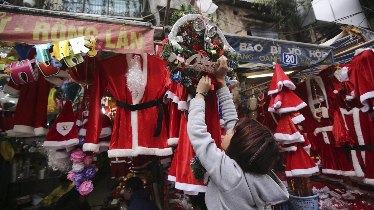 Un puesto navideño.