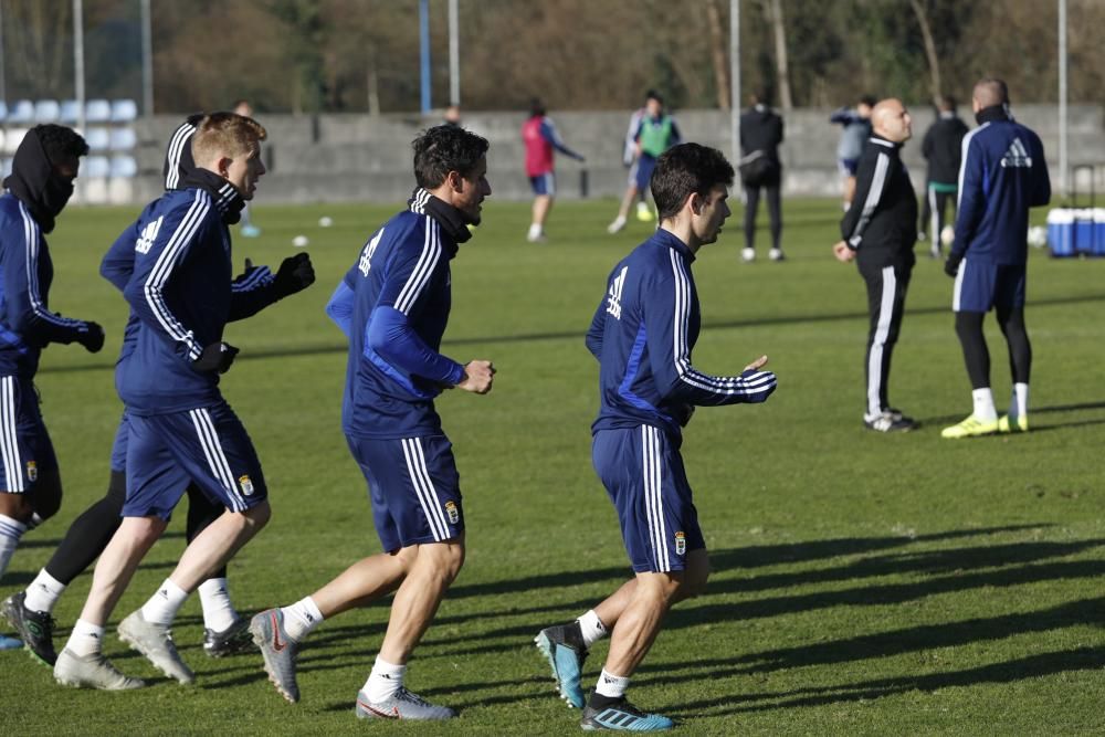 Entrenamiento del Oviedo en El Requexón