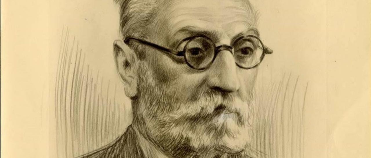 Miguel de Unamuno en una ilustración de la época