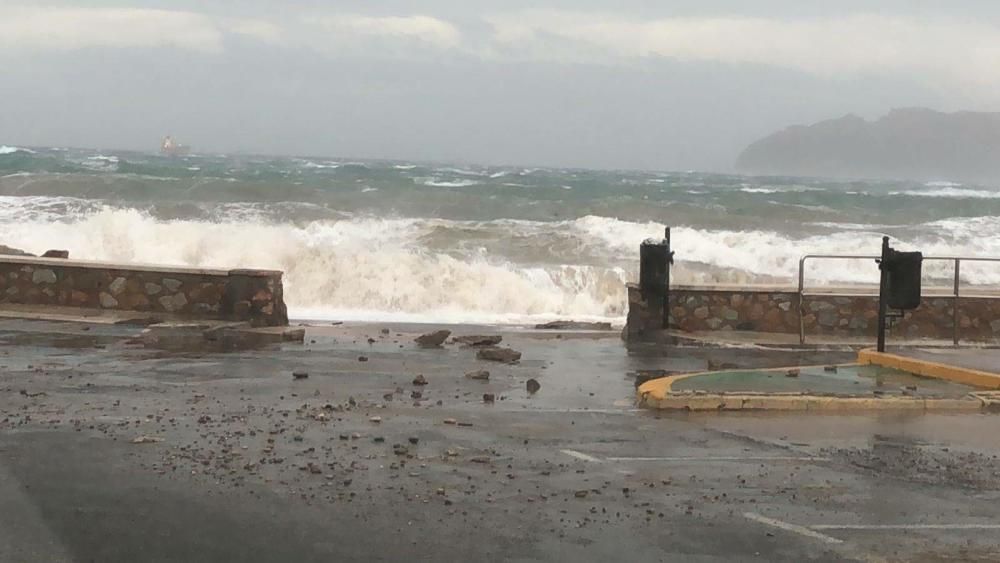 Destrozos en Cartagena a causa del fuerte viento