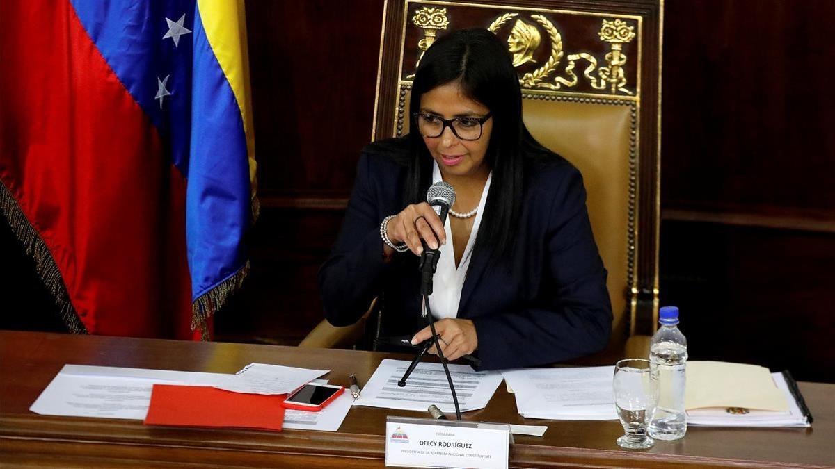 La presidenta de la Asamblea Nacional Constituyente, Delcy Rodríguez.