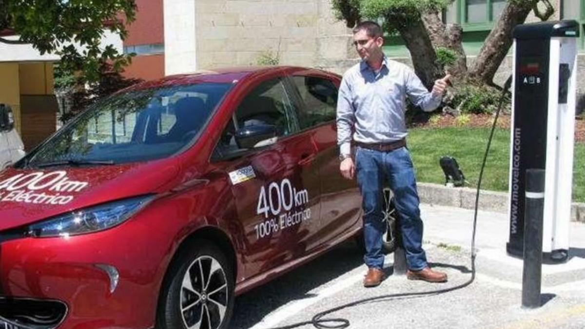 Zona de carga de vehículos eléctricos no Campo da Feira