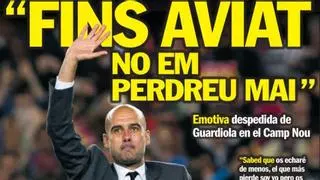 Tal día como hoy, hace 12 años en SPORT: Guardiola se despidió del Camp Nou
