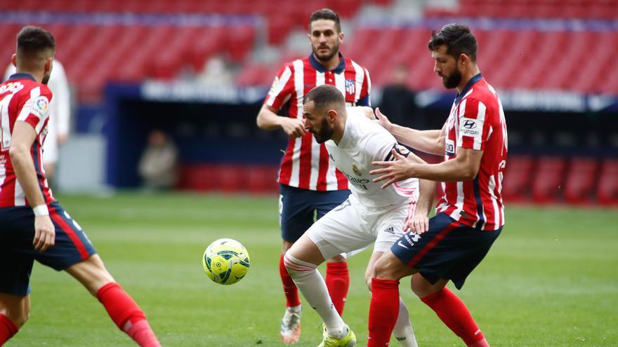 Una imagen de un derbi entre el Real Madrid y el Atlético.