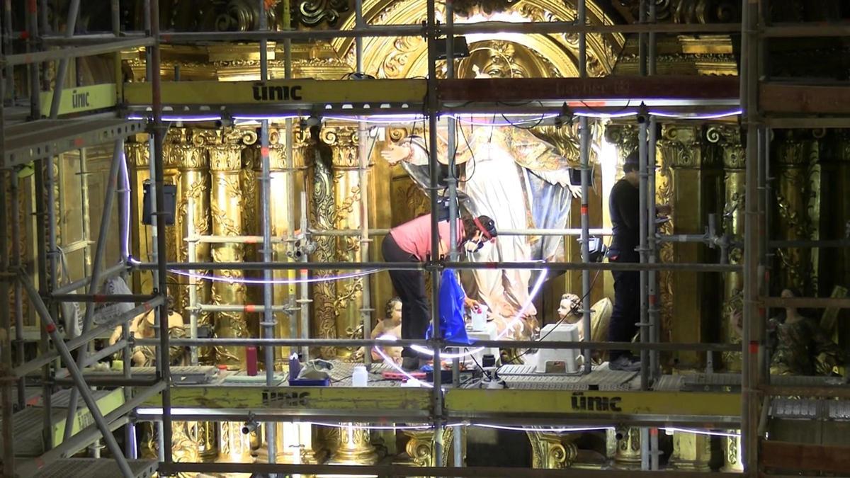 Así se restaura Sant Sever, la iglesia barroca mejor conservada de Barcelona