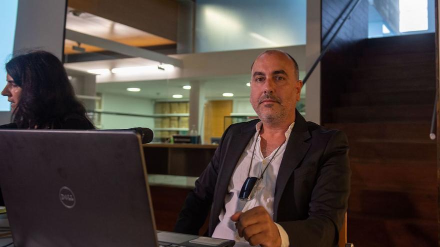 El arquitecto Pablo Lorenzo-Eiroa, ayer en la presentación de su libro en el COAG.  | //  CASTELEIRO/ROLLER AGENCIA