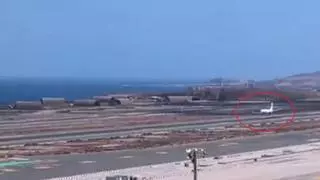 La majestuosa maniobra de un avión, víctima de una cizalladura, a su llegada a Gran Canaria