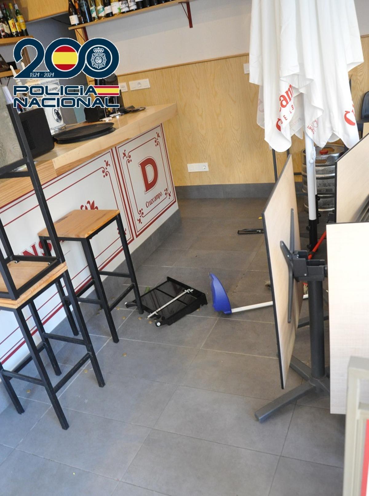 El bar asaltado por el investigado.