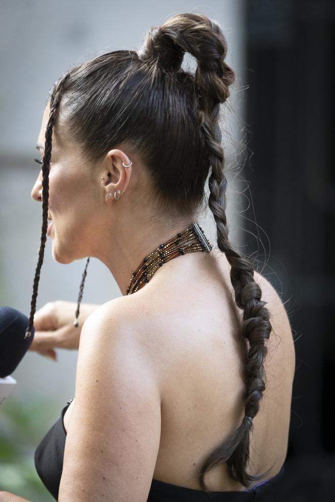 Paula Echevarría, con una coleta trenzada