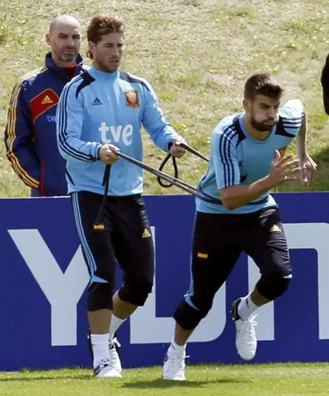 Primer entrenamiento de España en Polonia