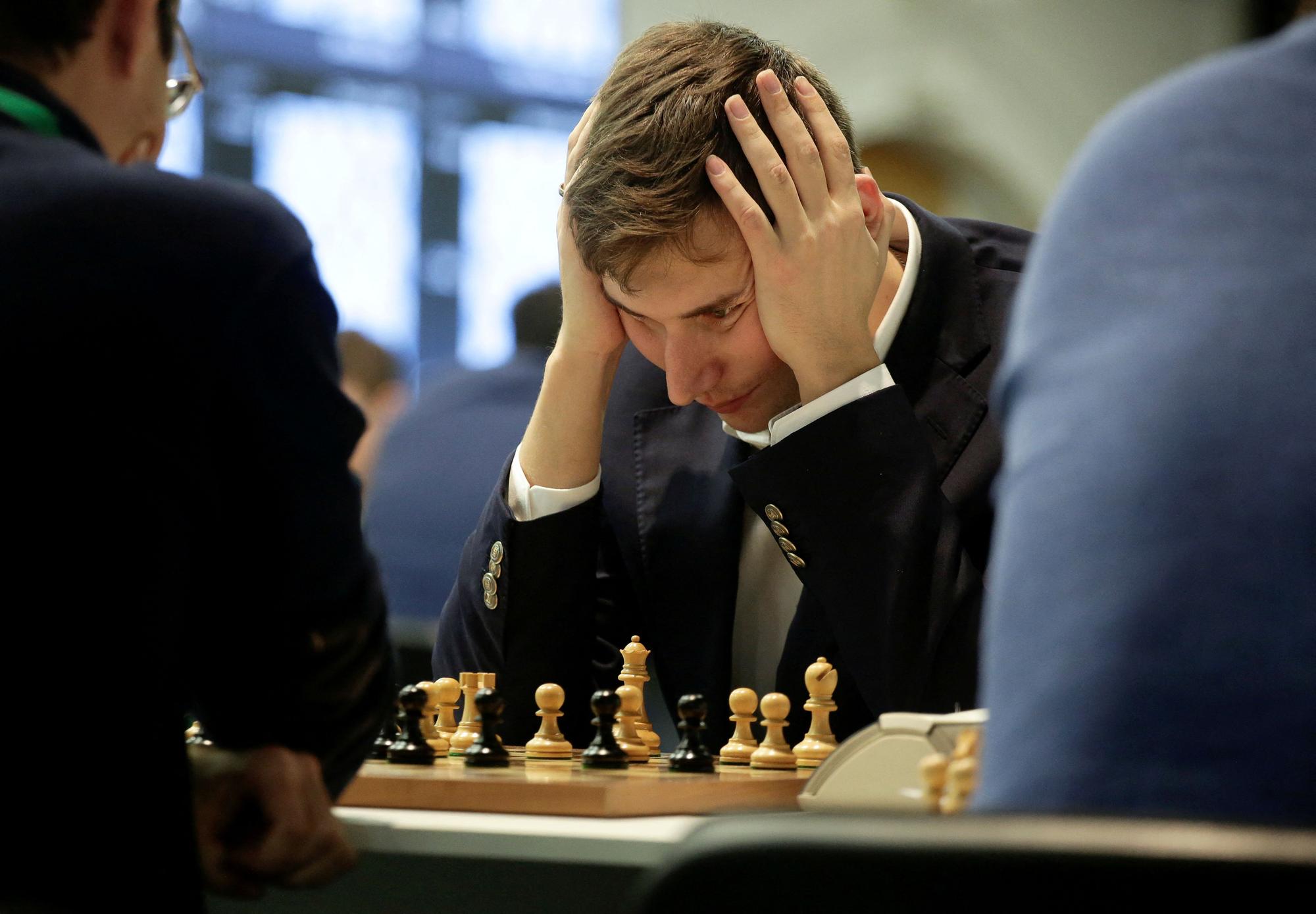 El jugador Sergey Karjakin durante un campeonato de ajedrez.