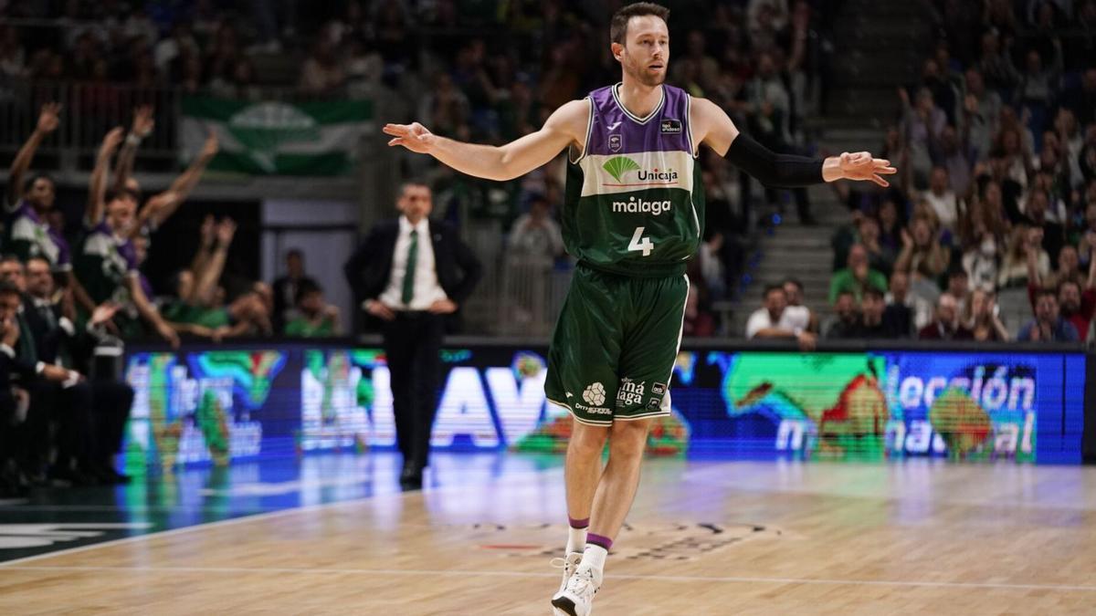 Tyler Kalinoski, en un partido del Unicaja