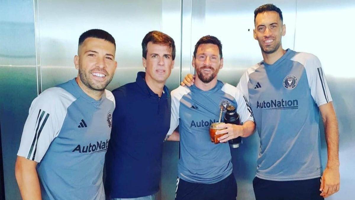 La primera foto de Jordi Alba, Leo Messi y Sergio Busquets en Inter Miami