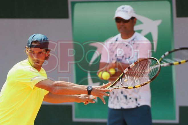 ENTRENAMIENTO NADAL Y FERRER PREVIO A LA FINAL DE ROLAND GARROS