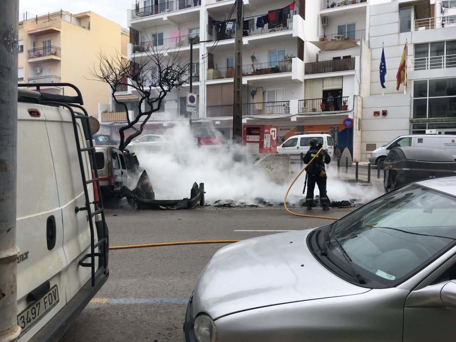 Incendio en el centro de Ibiza