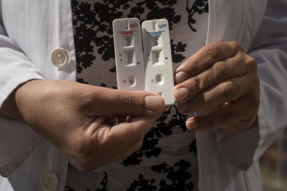 Test de antígenos para detectar el coronavirus.