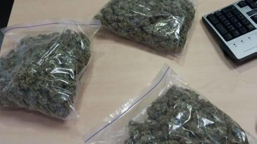 La marihuana intervenida esta semana en el Tram.