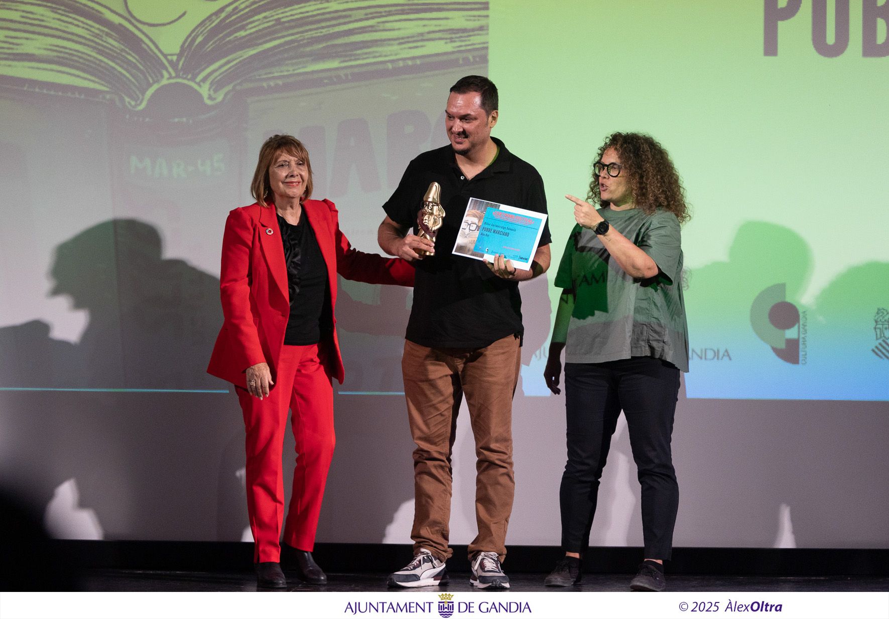 La gala de entrega de premios del Festival Cortoons de Gandia
