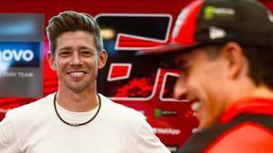 Casey Stoner, en el box de Ducati en una de las carreras de 2025