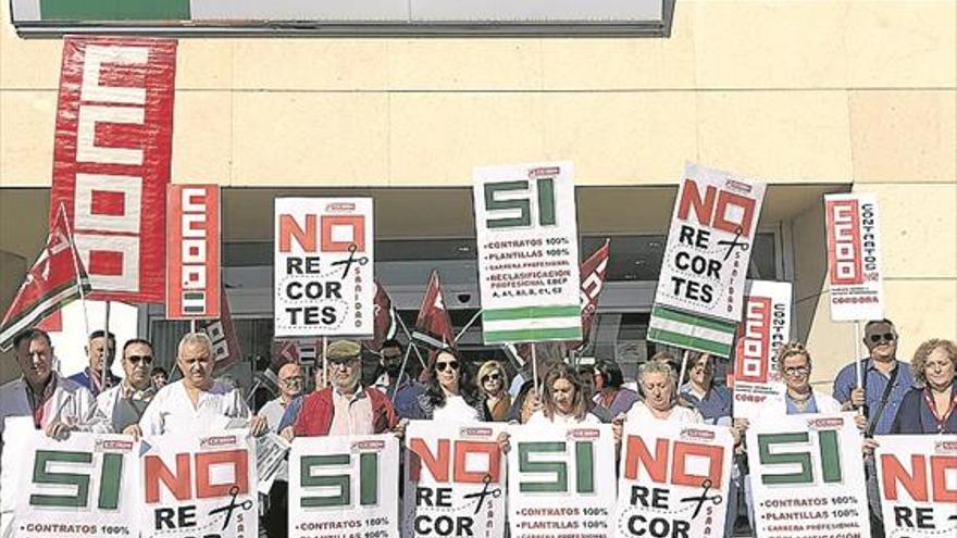 Protesta sindical por las condiciones laborales la zona sanitaria Norte