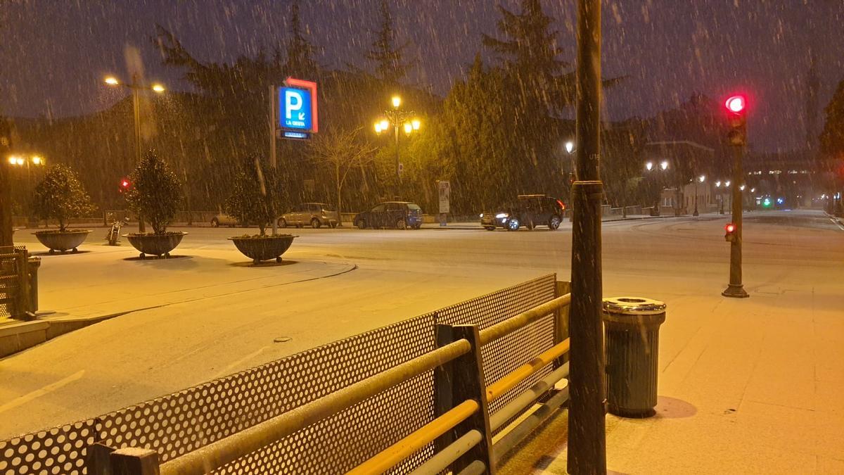 Nieve en Oviedo.