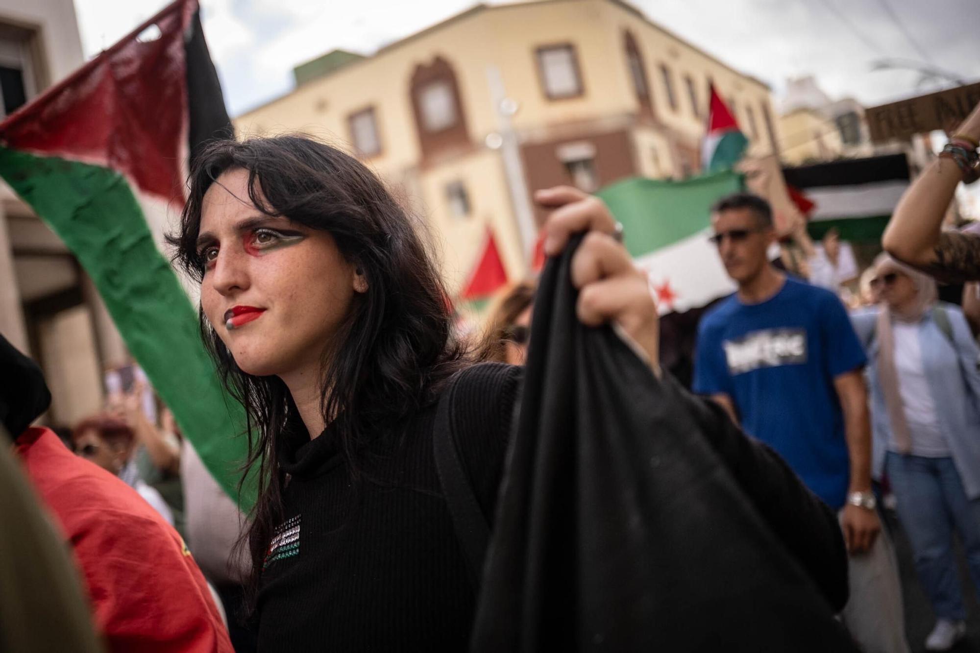 Manifestación en Santa Cruz de Tenerife en favor de Palestina
