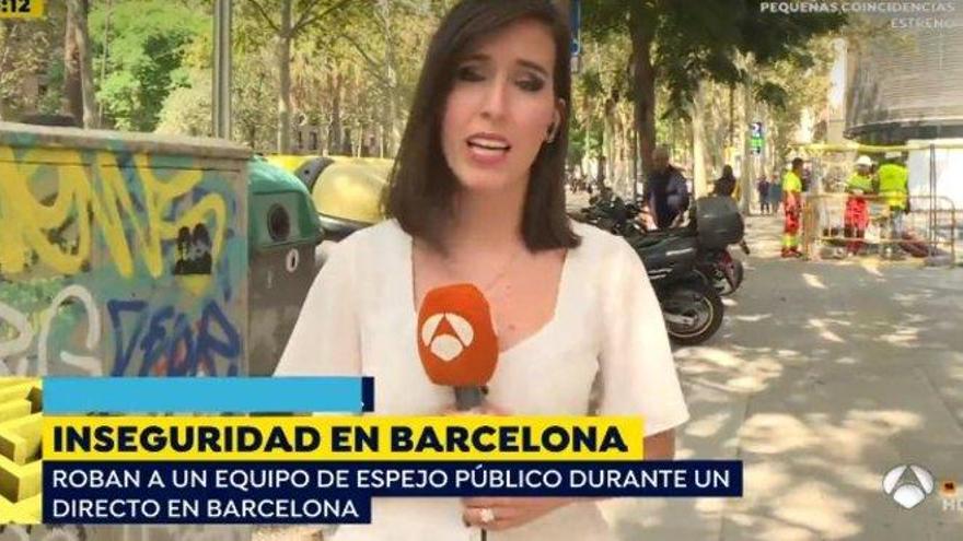 Robo a un equipo de &#039;Espejo Público&#039; en Barcelona cuando preparaban el directo