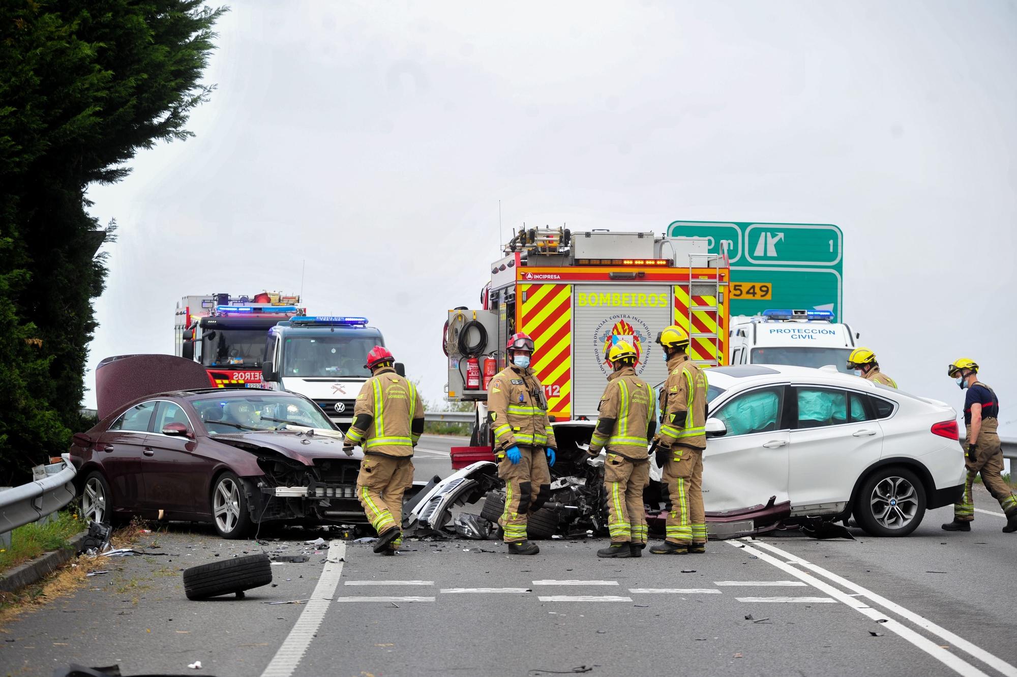 Grave accidente de tráfico en Cambados