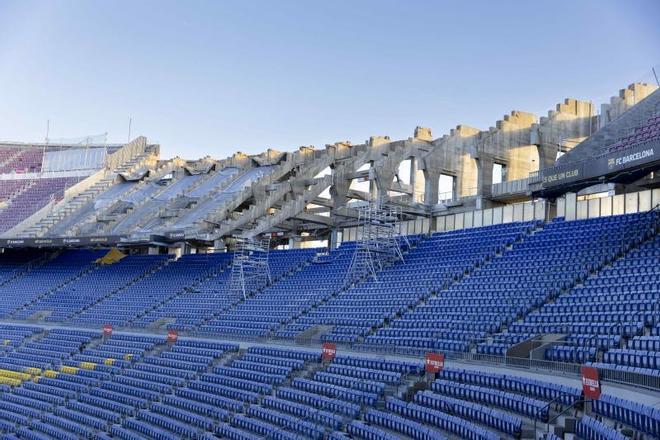 ¡El Camp Nou cambia de cara! Así están las obras en el Gol Sud