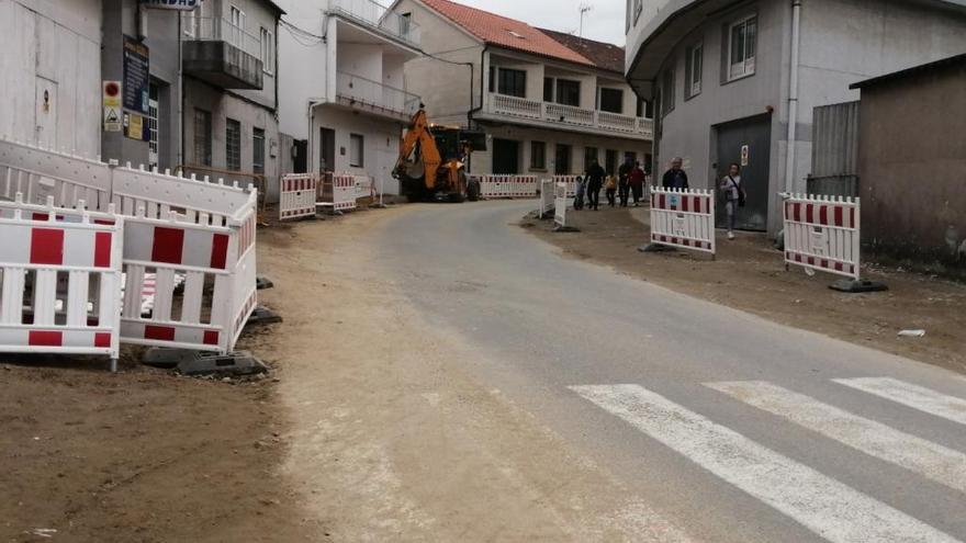 Estado de las obras de la rúa A Pedra.// Gonzalo Núñez