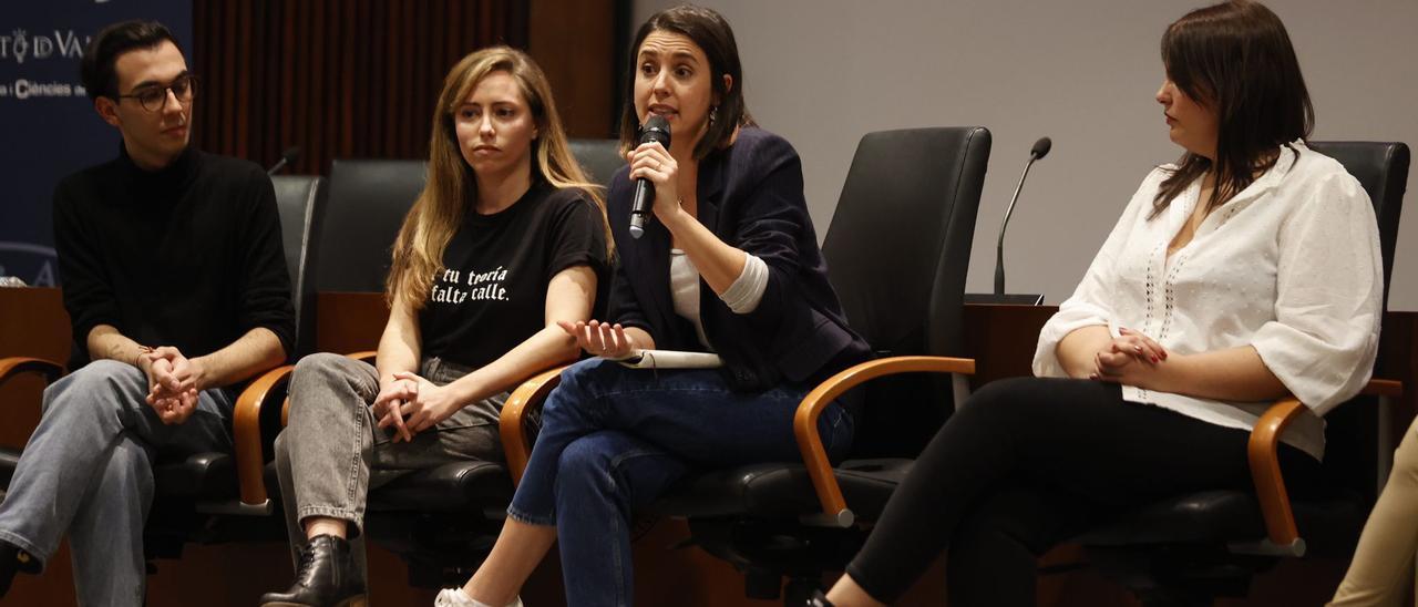 Irene Montero se presenta como la auténtica izquierda frente a PSOE y Sumar