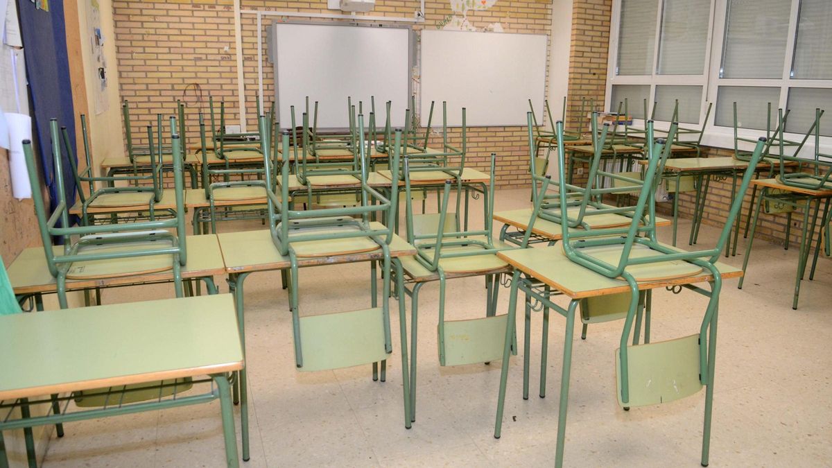 Un aula vacía.