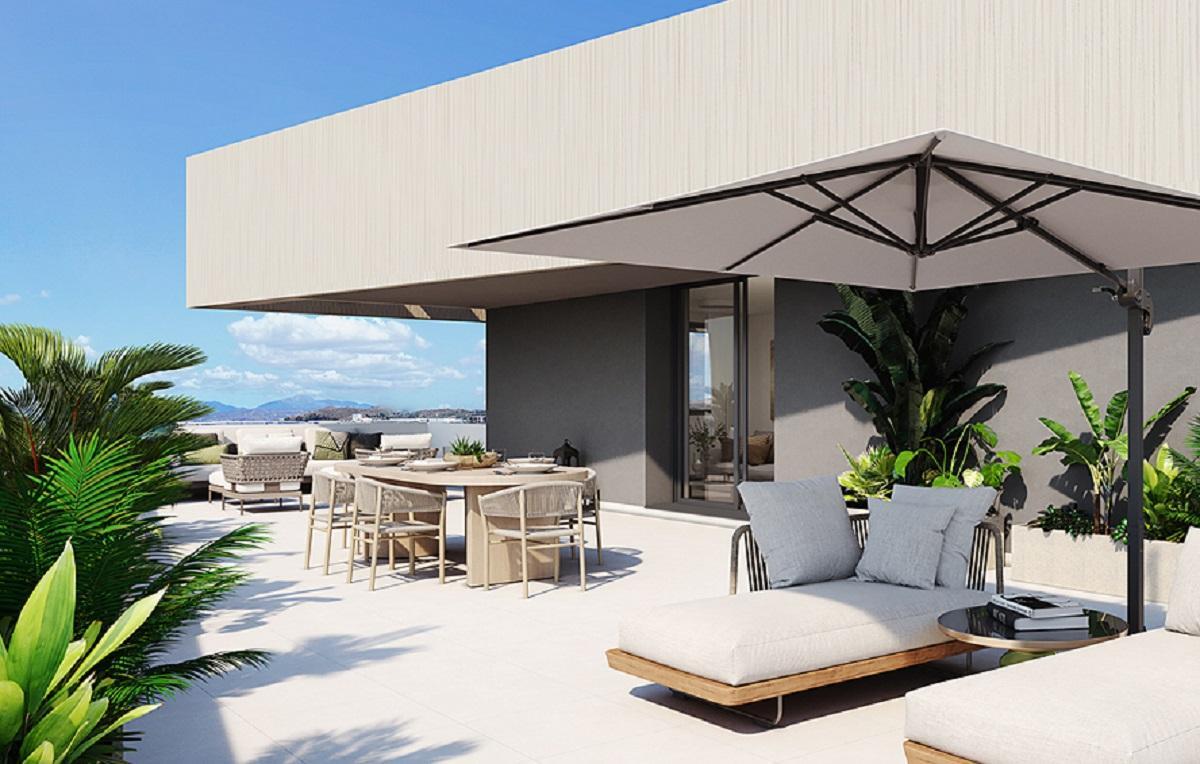 Otra imagen de la futura promoción Creative Homes Bulevar de Neinor Homes en Cortijo Merino, en Málaga capital.
