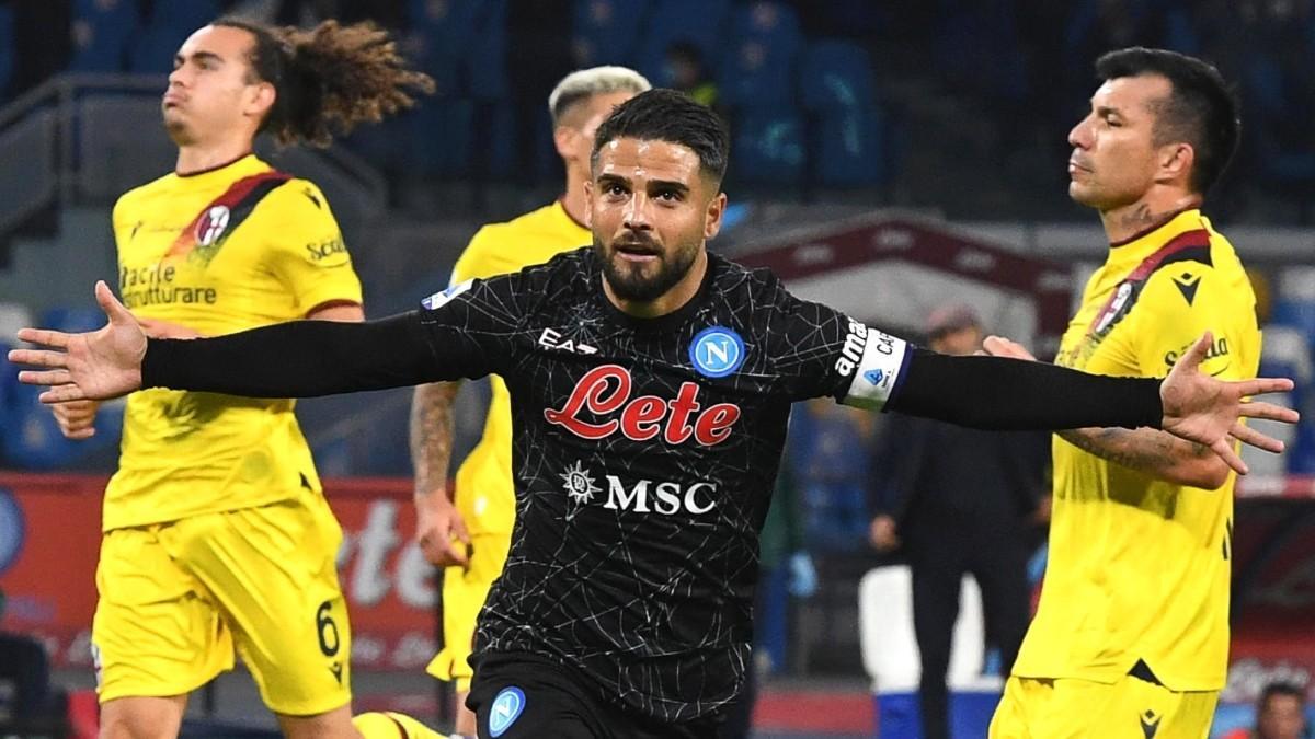 Insigne anotó el único tanto del Nápoles