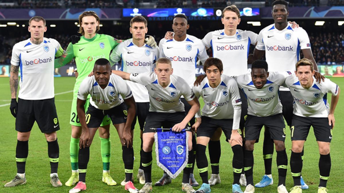 Un once inicial del KRC Genk de Bélgica