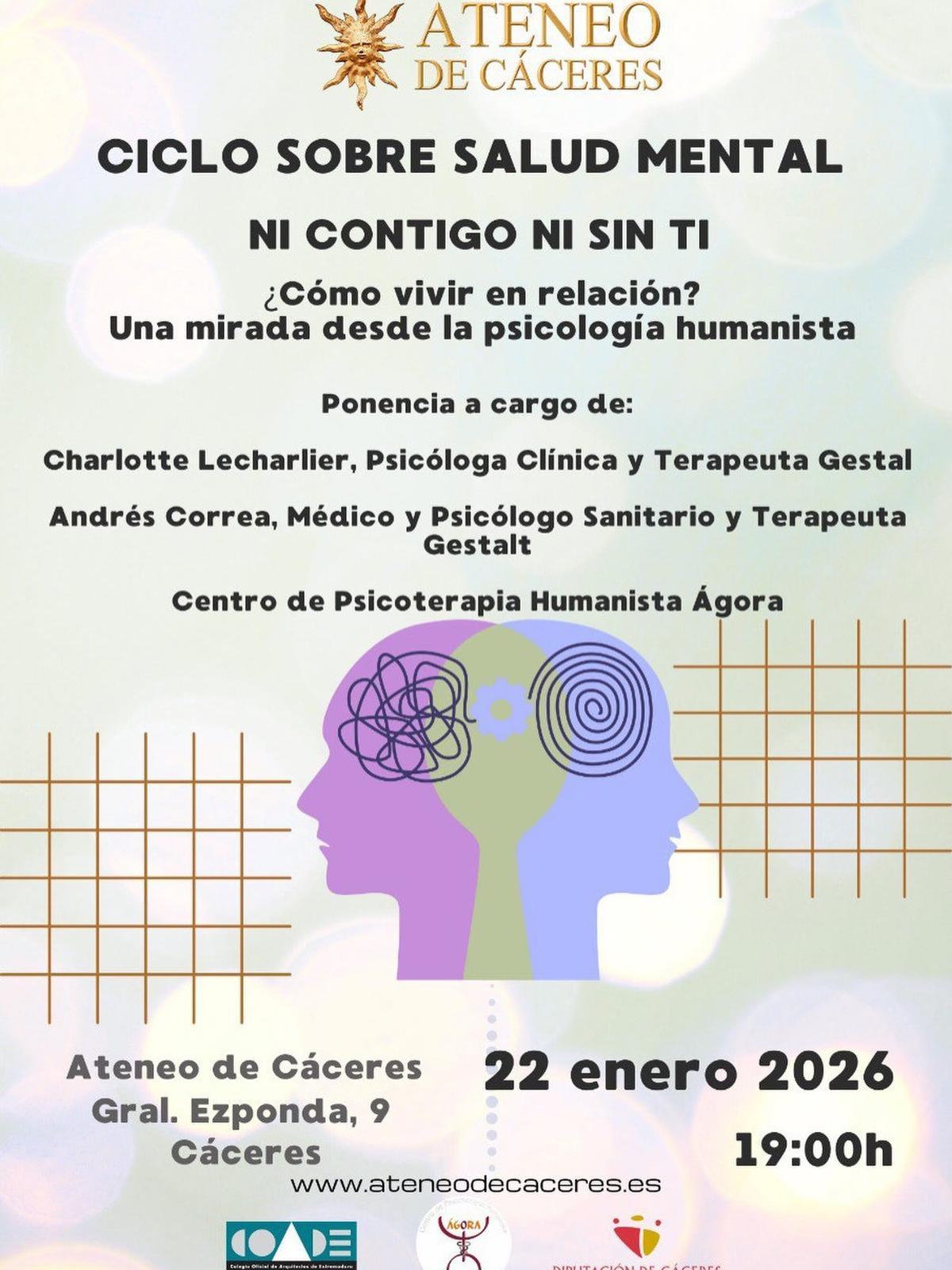 Cartel oficial del ciclo en el Ateneo de Cáceres.