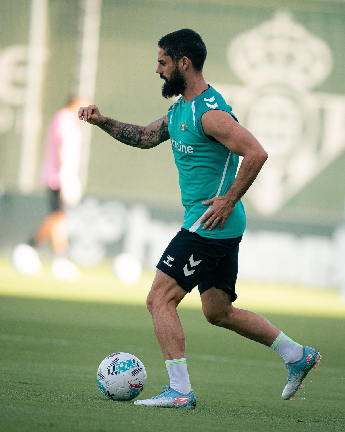 Isco Alarcón, durante un entrenamiento de pretemporada con el Real Betis.